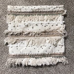 MOROCCAN Wedding 18x18 Throw Pillow Cover (Case Only) Beaded Tassels Sequins